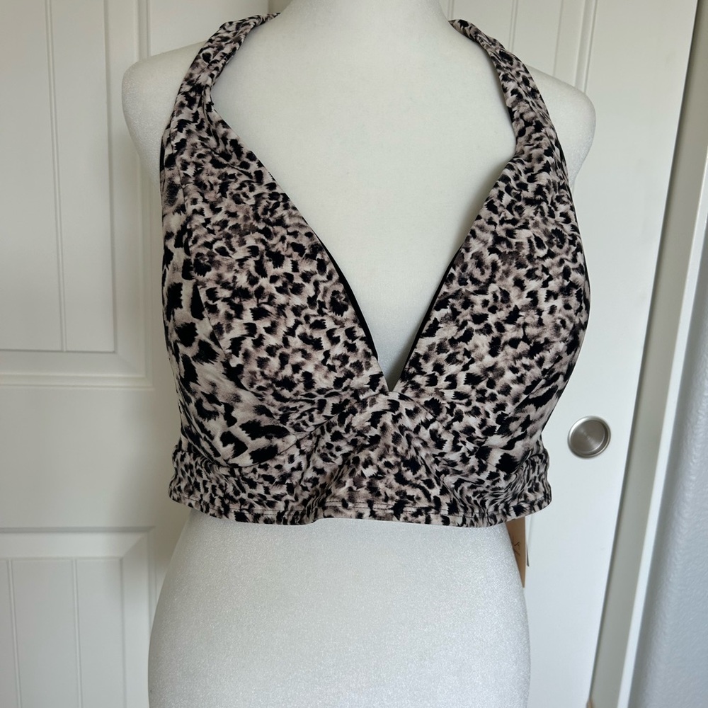 CALIA by Carrie Underwood Leopard Print Swim Top